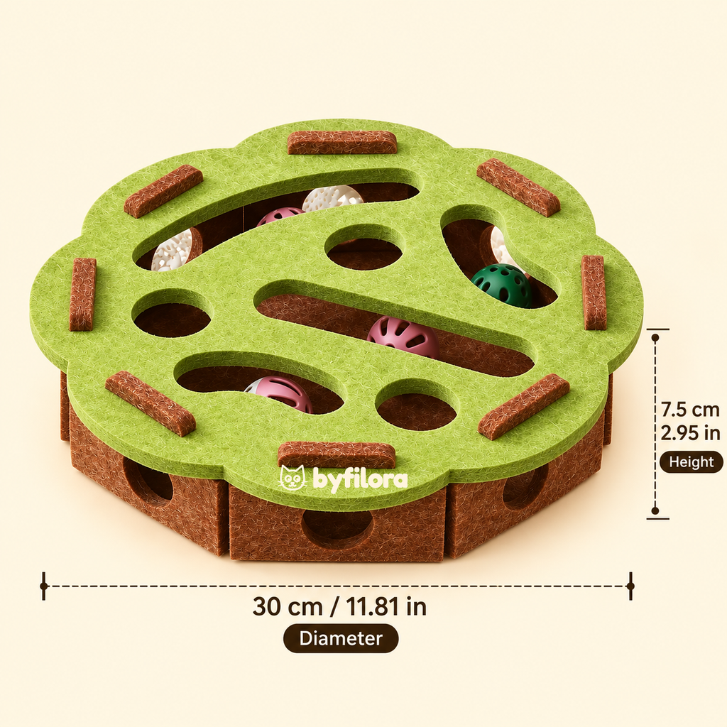 Mossmaze Felt Puzzle Cat Toy