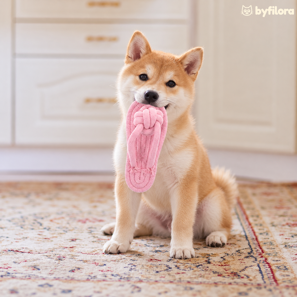 Pawflop Rope Flip-Flop Dog Toy