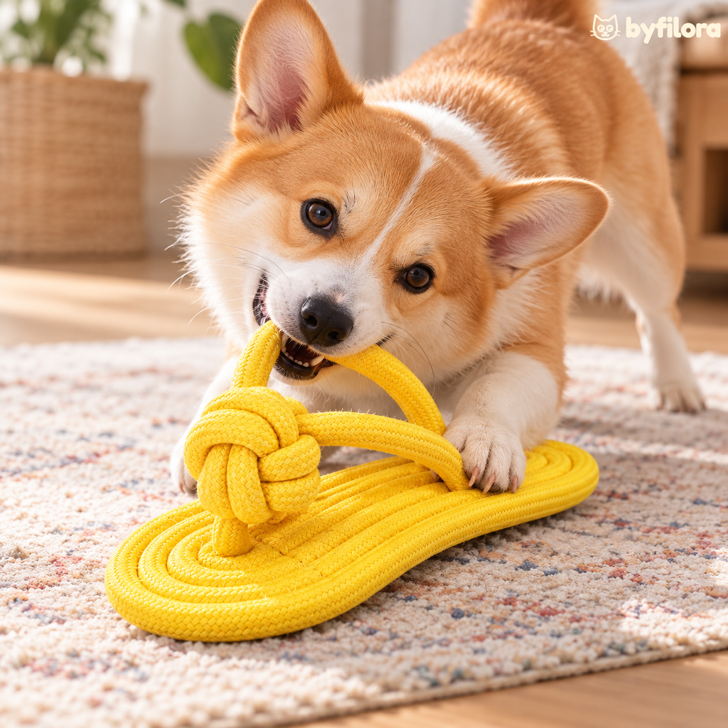 Pawflop Rope Flip-Flop Dog Toy