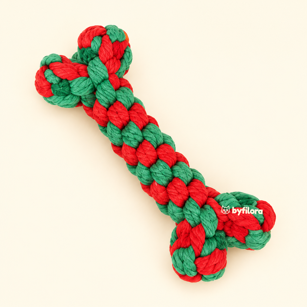 Jinglebraid Holiday Rope Dog Toys