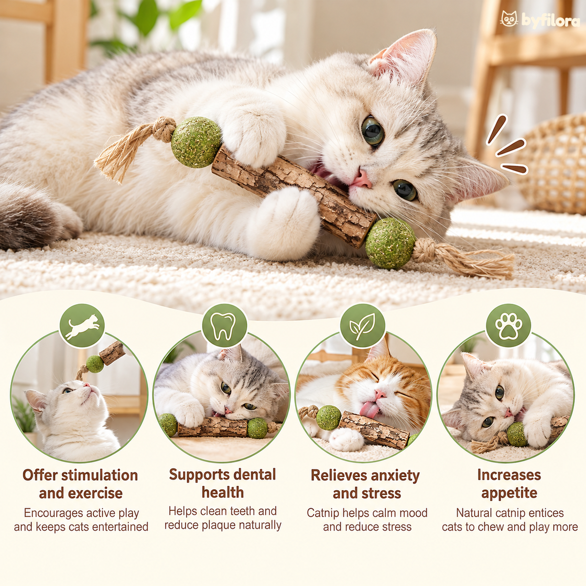 Twigbell Silvervine & Catnip Sticks (3-Pack)