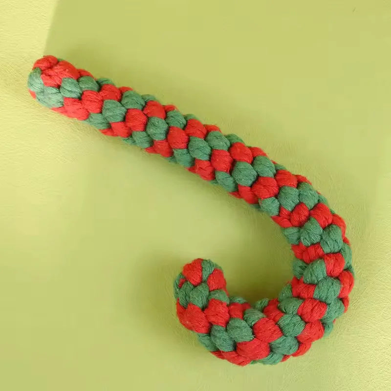 Holiday Rope Chew Toy - Candy Cane