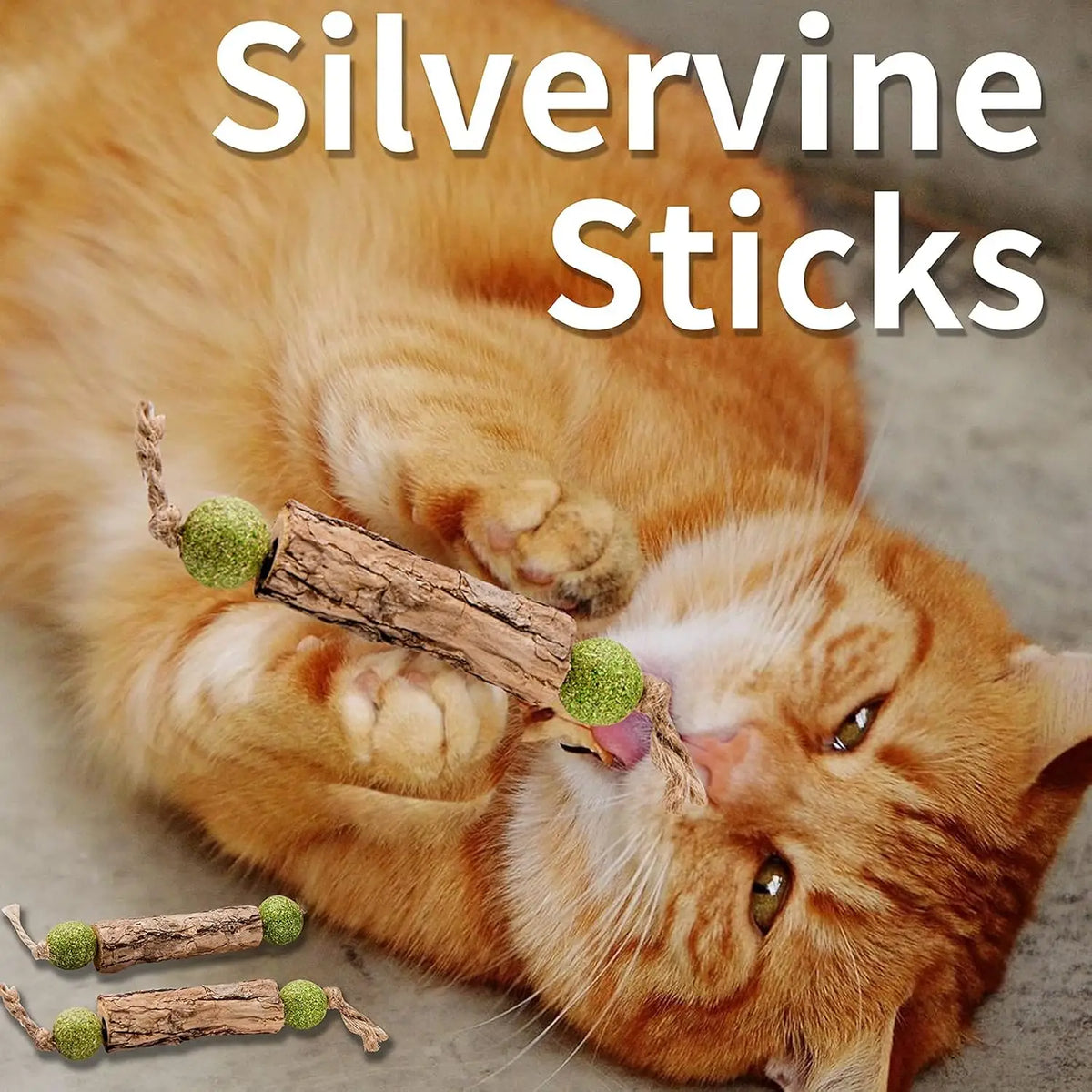 Silvervine & Catnip Sticks for cats, 3-pack