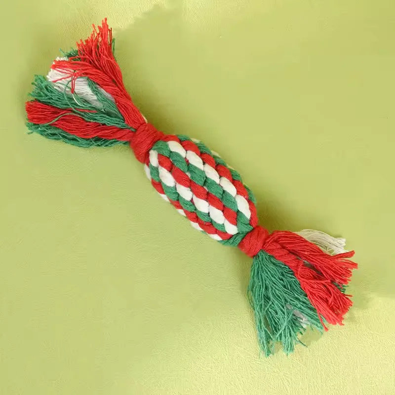Holiday Rope Chew Toy - Candy