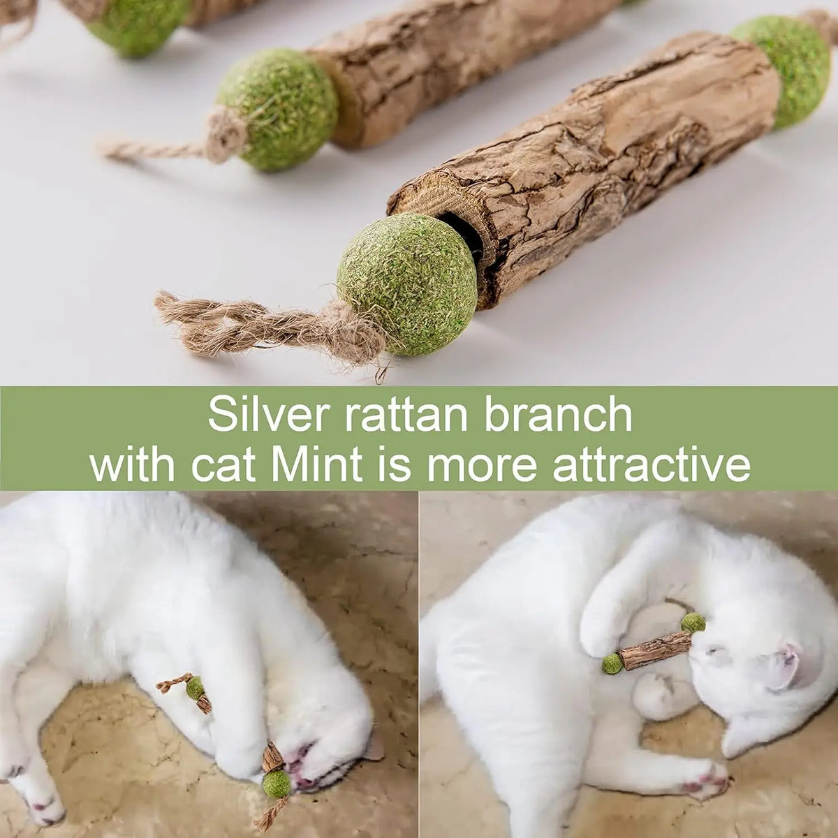Silvervine & Catnip Sticks for cats, 3-pack