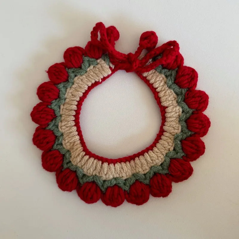 Holiday Crochet Pet Collar