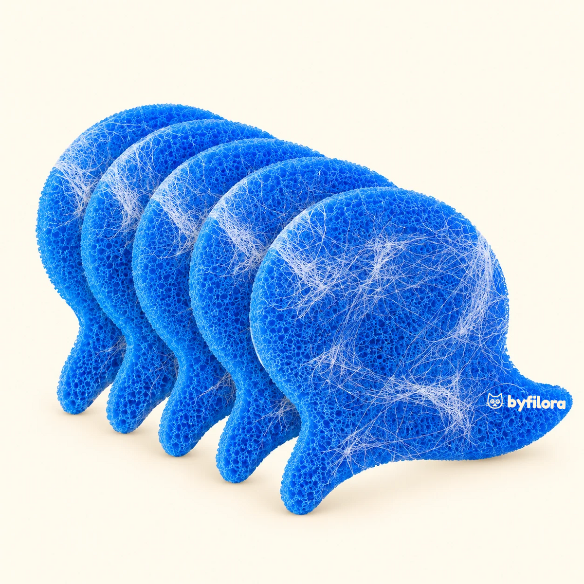 Lintfins fish-shaped pet hair catchers with collected fur