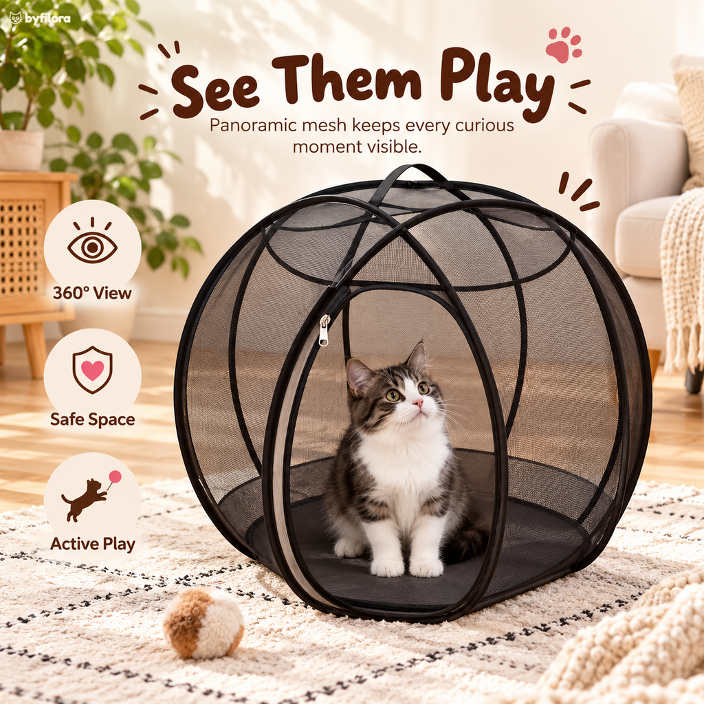 Bubblenook Pop-Up Cat Play Sphere