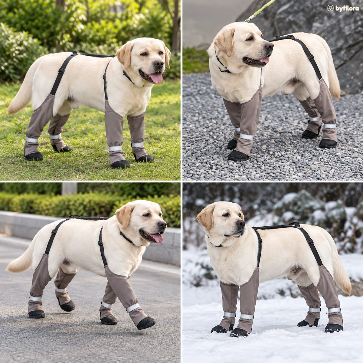 Snowstride Suspender Dog Boots