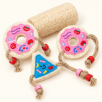 Nibbleloof loofah cat toys with loofah sponge