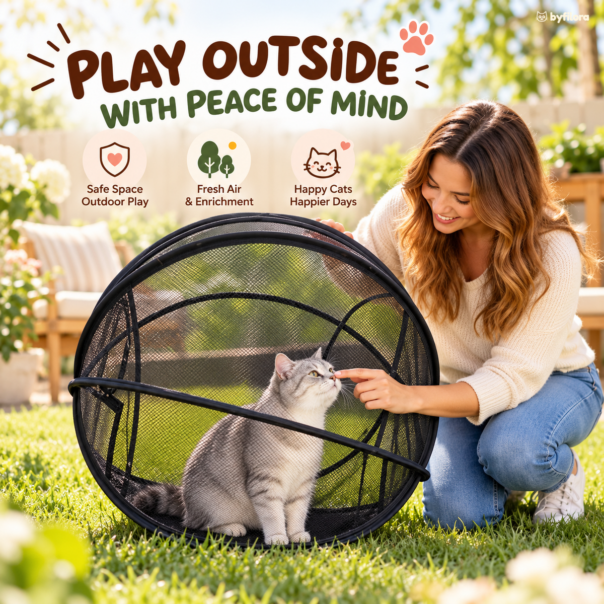 Bubblenook Pop-Up Cat Play Sphere