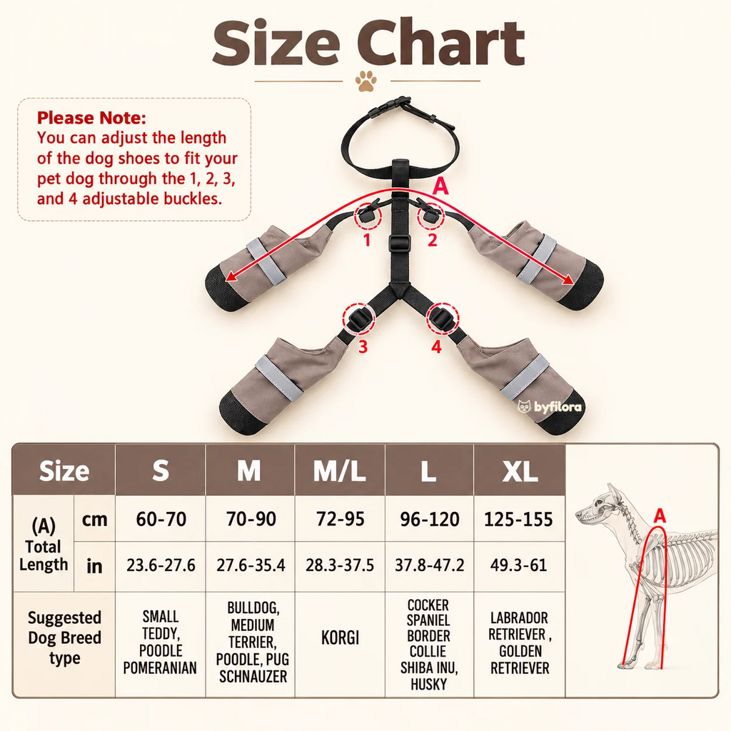 Snowstride Suspender Dog Boots