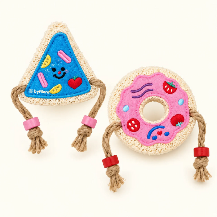 Nibbleloof Loofah Chew Toys for Cats & Dogs