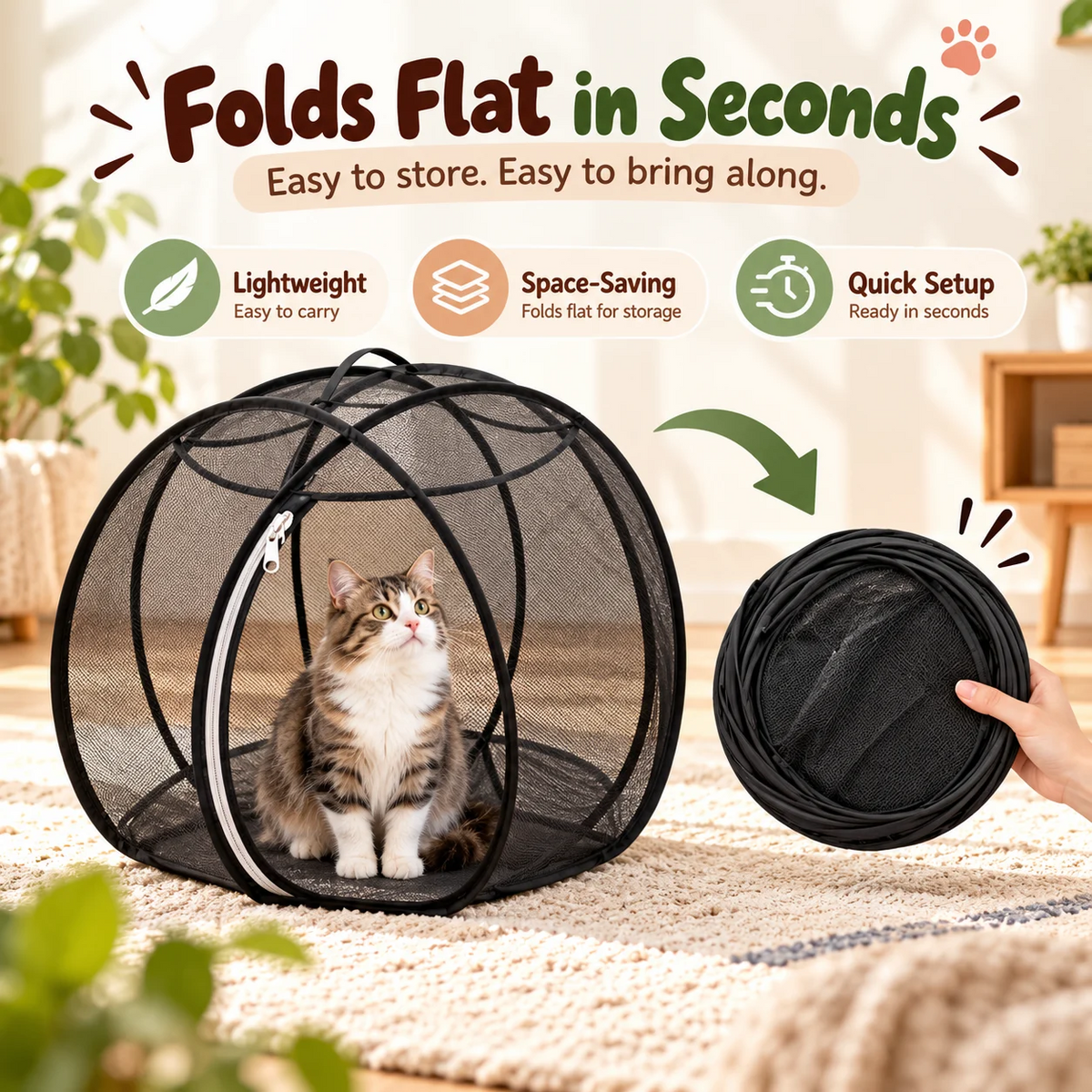 Bubblenook Pop-Up Cat Play Sphere